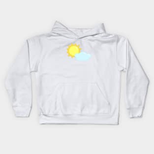 Cute Sun and Cloud Weather Icon Kids Hoodie